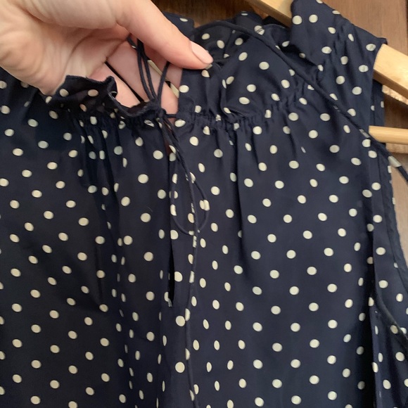 J.Crew Ruffle Neck Sleeveless Silk Blouse - Picture 3 of 6